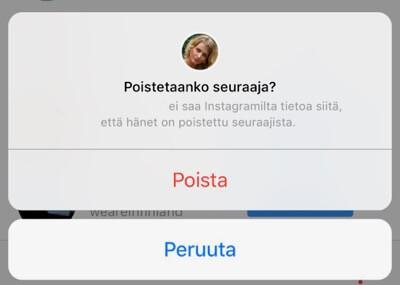 Poista Instagram-seuraaja