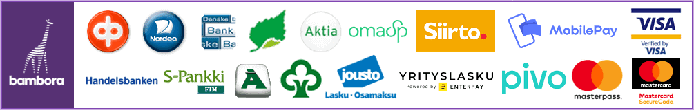 Bamboran maksutavat Oppilan kurssikauppa