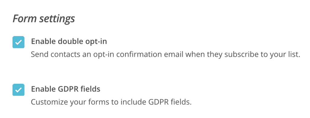 GDPR Mailchimp lomake