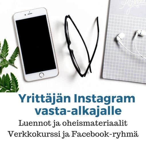 Yrittäjän Instagram verkkokurssi