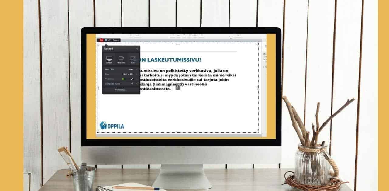 Screencast-o-matic ruudun tallentamiseen