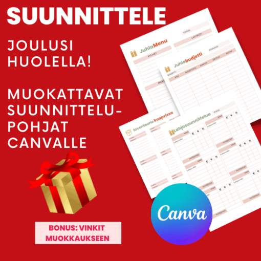 Joulusuunnittelupohjat Canvalle