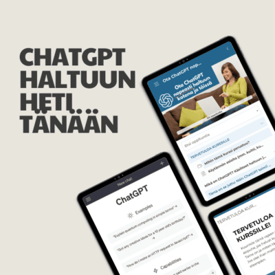 Ota ChatGPT haltuun heti tänään